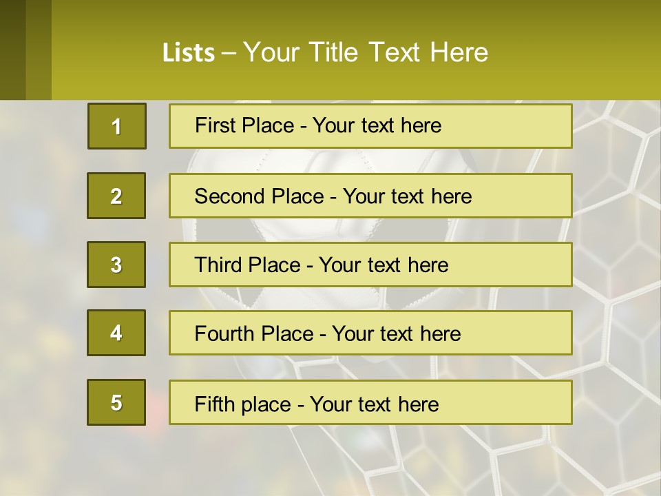 A Soccer Ball In The Net With A Crowd In The Background PowerPoint Template