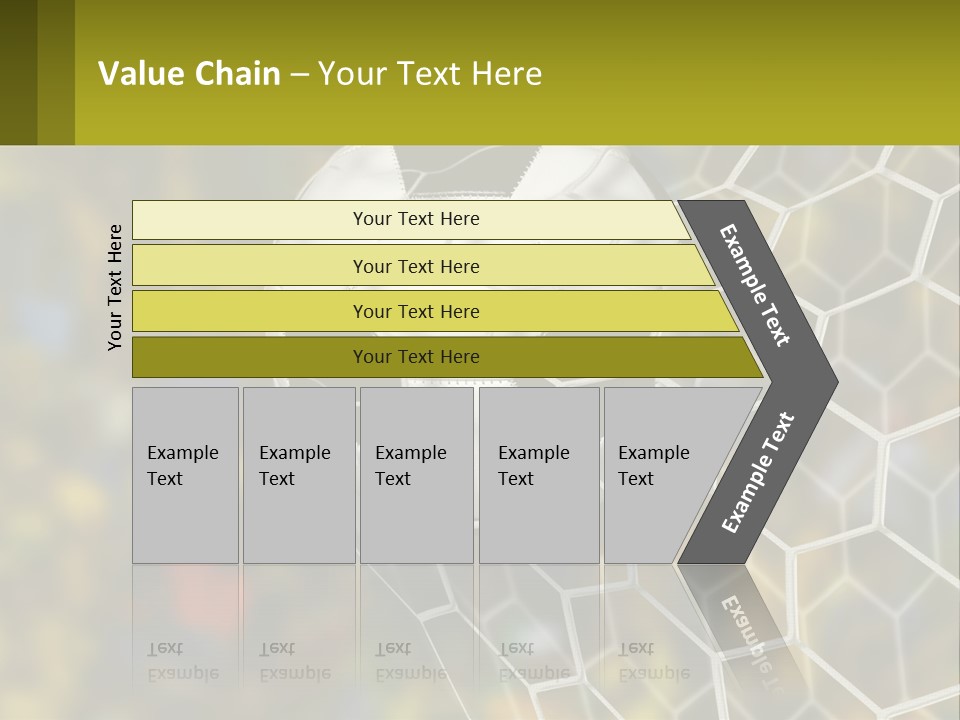 A Soccer Ball In The Net With A Crowd In The Background PowerPoint Template