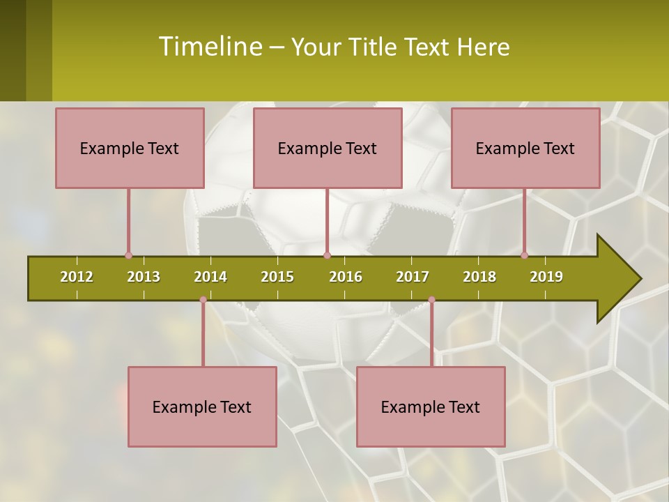 A Soccer Ball In The Net With A Crowd In The Background PowerPoint Template