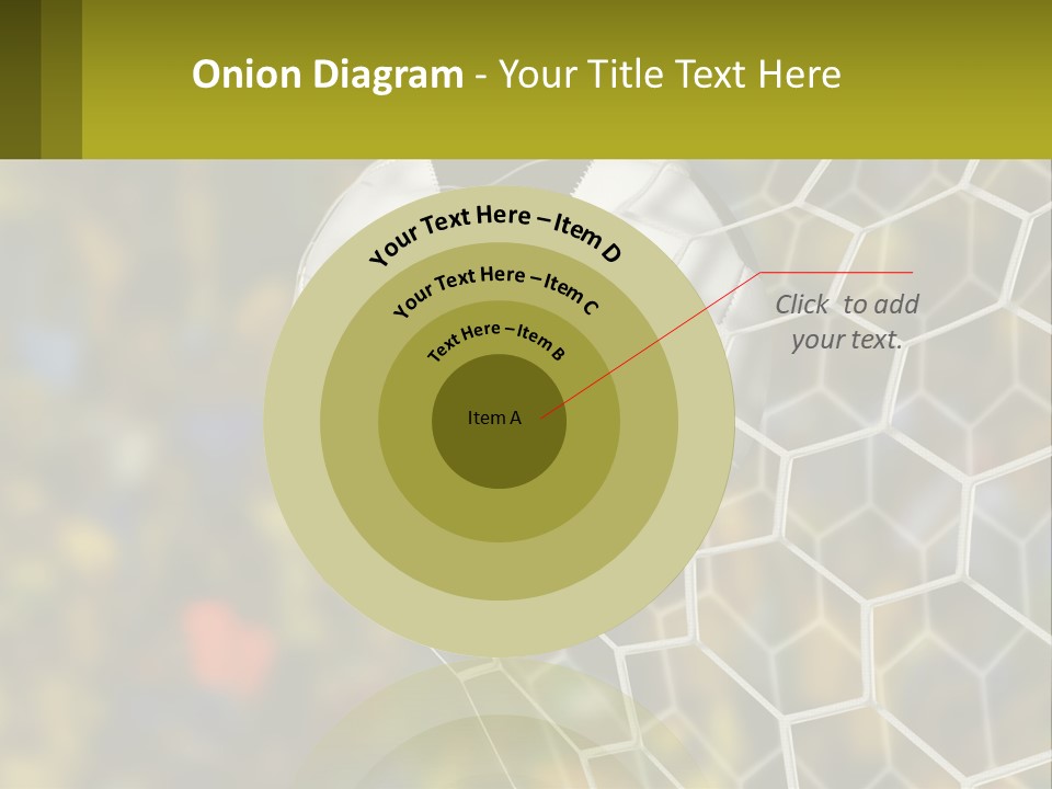 A Soccer Ball In The Net With A Crowd In The Background PowerPoint Template