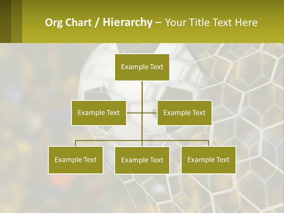 A Soccer Ball In The Net With A Crowd In The Background PowerPoint Template