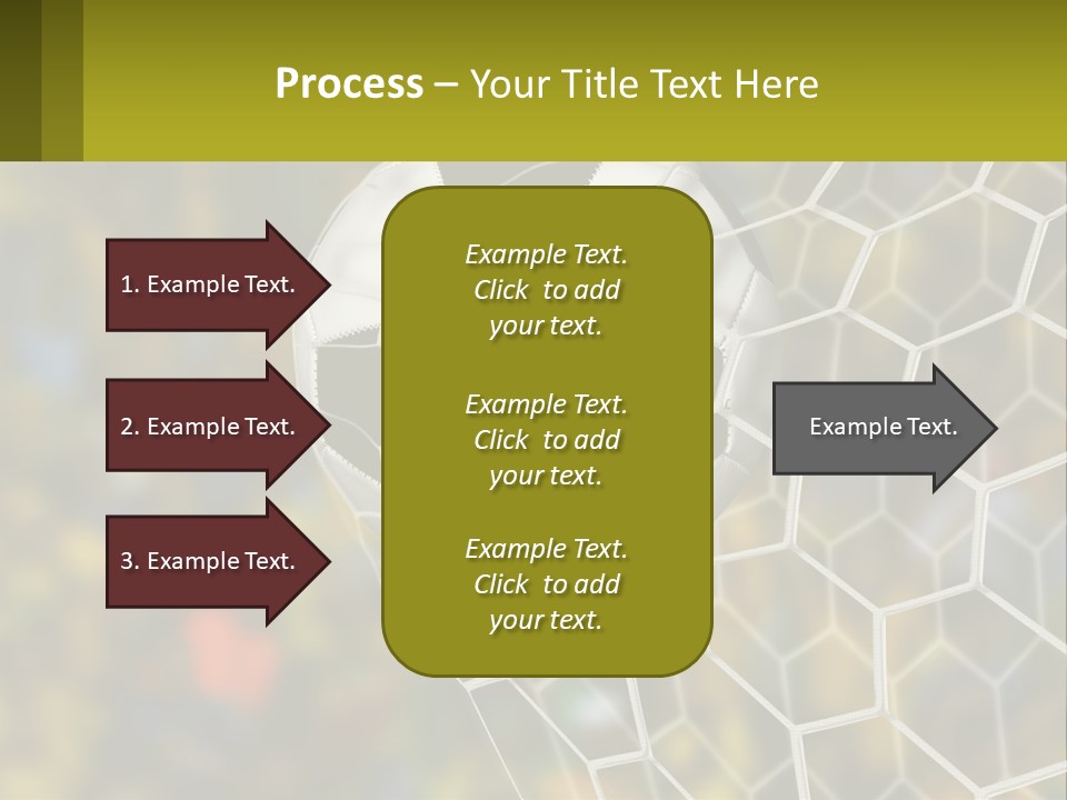 A Soccer Ball In The Net With A Crowd In The Background PowerPoint Template