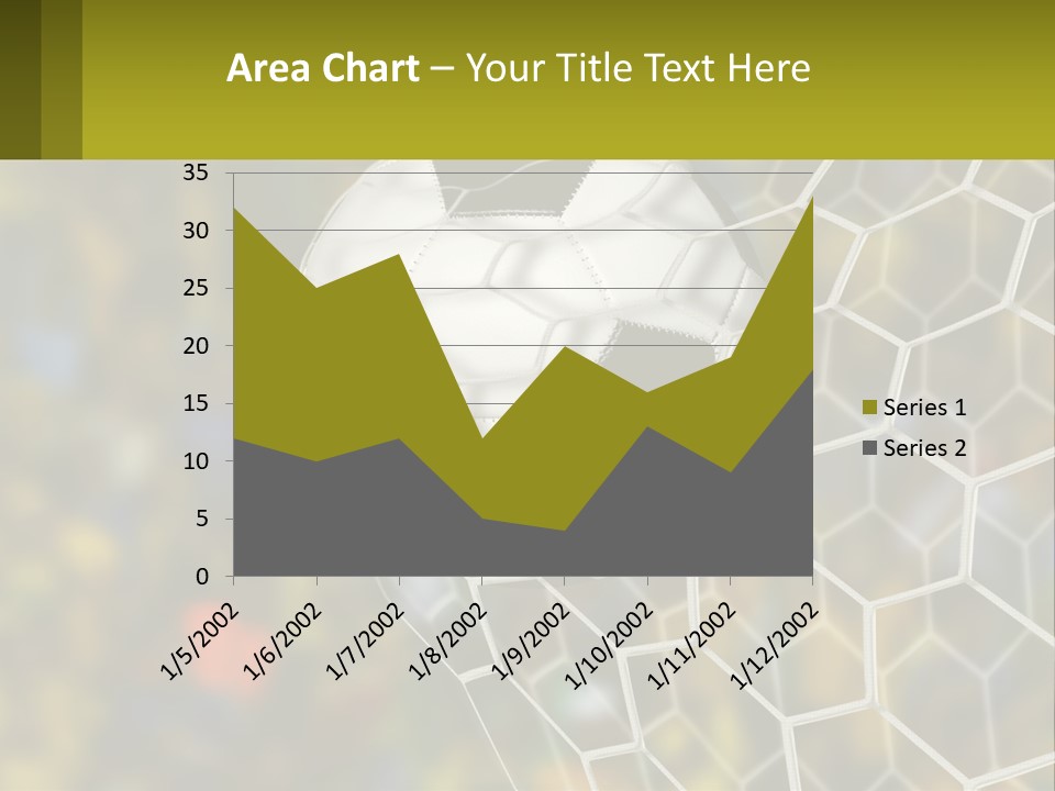A Soccer Ball In The Net With A Crowd In The Background PowerPoint Template