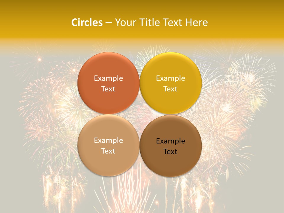 A Fireworks Display With The Words Name Of Presentation Company Name PowerPoint Template