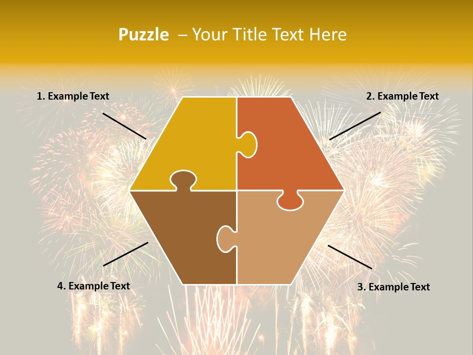 A Fireworks Display With The Words Name Of Presentation Company Name PowerPoint Template