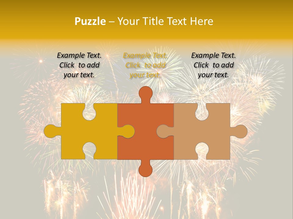 A Fireworks Display With The Words Name Of Presentation Company Name PowerPoint Template