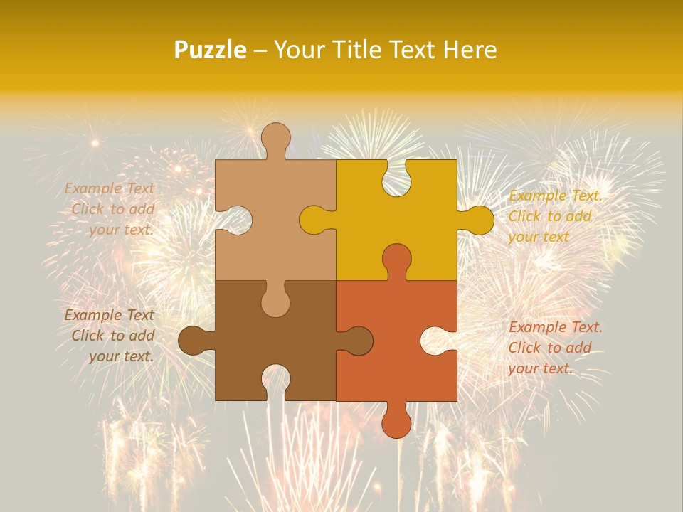 A Fireworks Display With The Words Name Of Presentation Company Name PowerPoint Template
