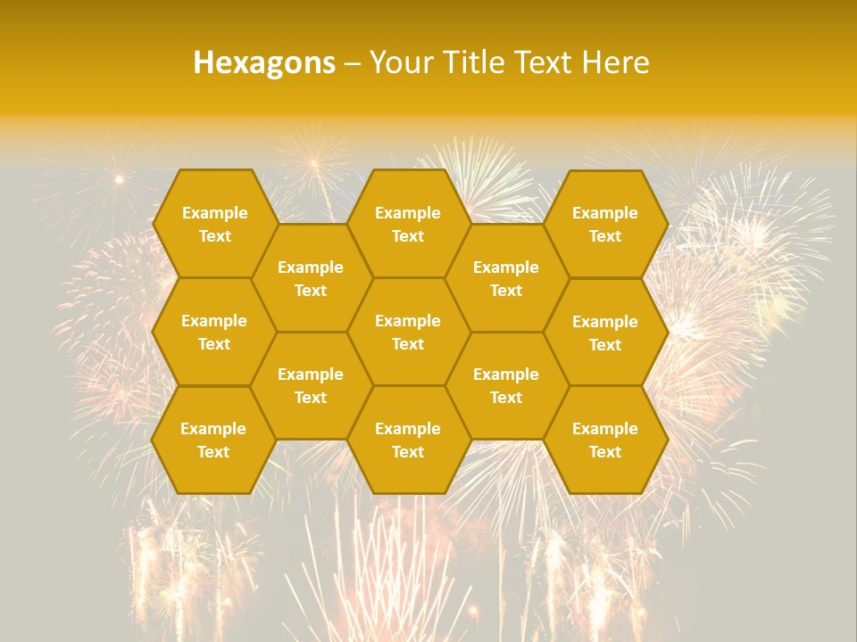 A Fireworks Display With The Words Name Of Presentation Company Name PowerPoint Template