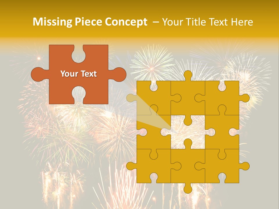 A Fireworks Display With The Words Name Of Presentation Company Name PowerPoint Template