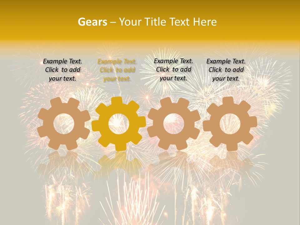 A Fireworks Display With The Words Name Of Presentation Company Name PowerPoint Template