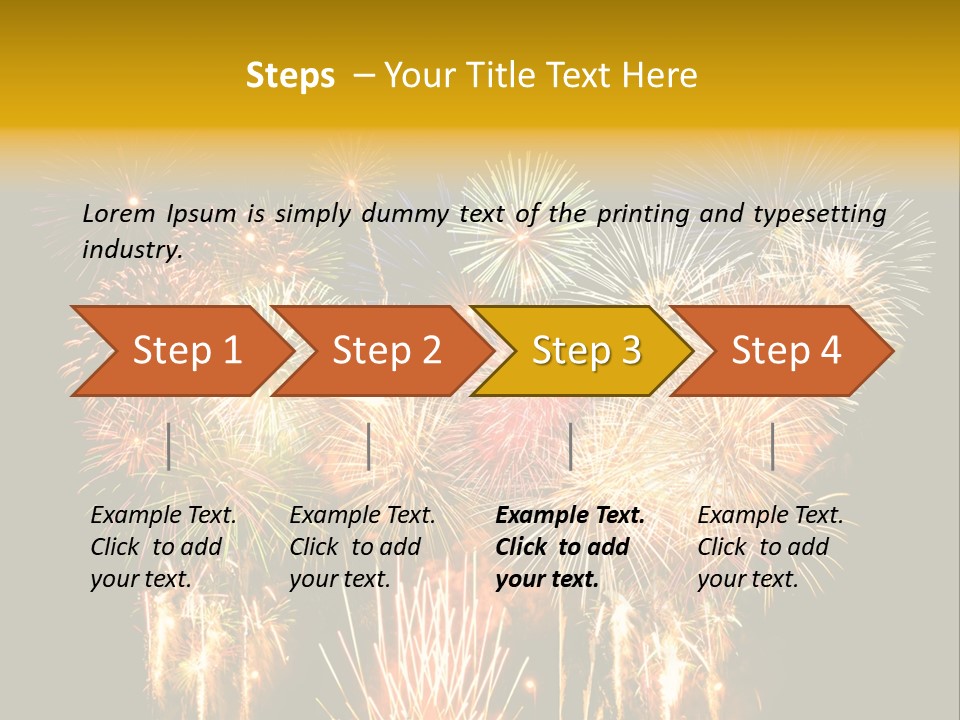 A Fireworks Display With The Words Name Of Presentation Company Name PowerPoint Template