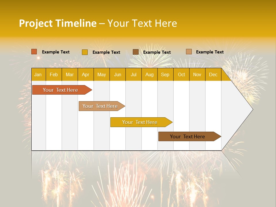 A Fireworks Display With The Words Name Of Presentation Company Name PowerPoint Template
