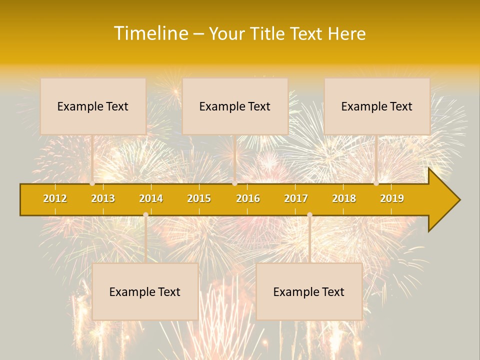 A Fireworks Display With The Words Name Of Presentation Company Name PowerPoint Template