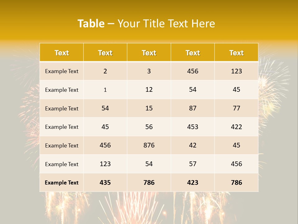 A Fireworks Display With The Words Name Of Presentation Company Name PowerPoint Template