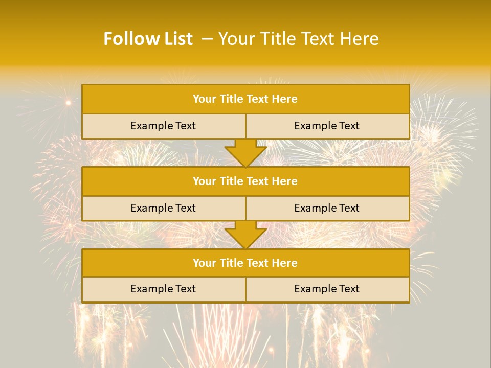 A Fireworks Display With The Words Name Of Presentation Company Name PowerPoint Template