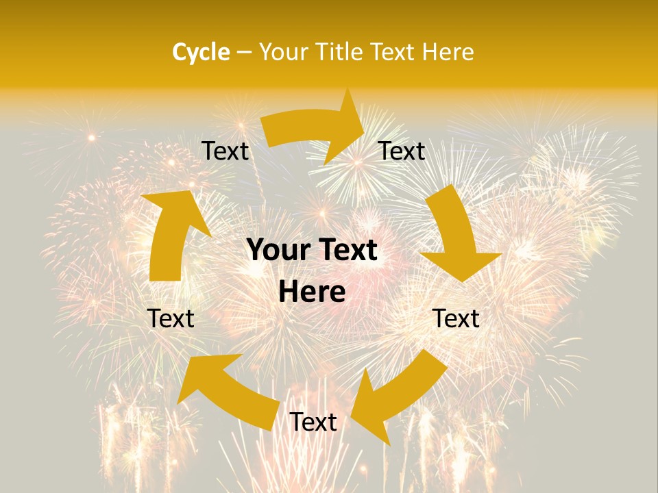 A Fireworks Display With The Words Name Of Presentation Company Name PowerPoint Template
