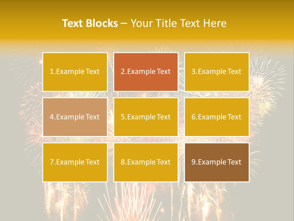 A Fireworks Display With The Words Name Of Presentation Company Name PowerPoint Template