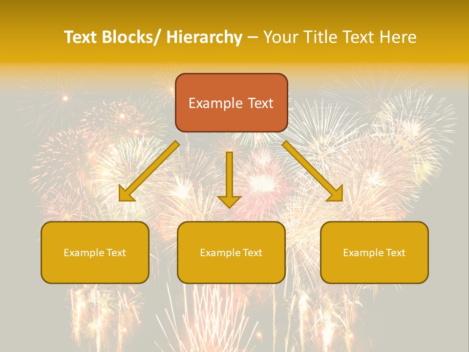 A Fireworks Display With The Words Name Of Presentation Company Name PowerPoint Template