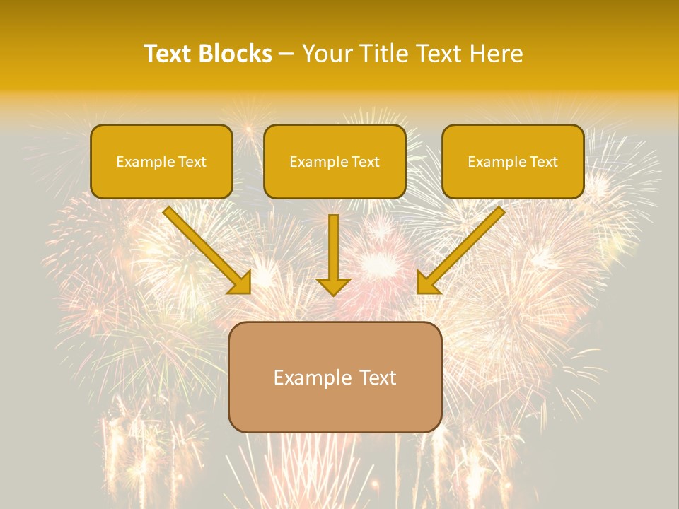 A Fireworks Display With The Words Name Of Presentation Company Name PowerPoint Template