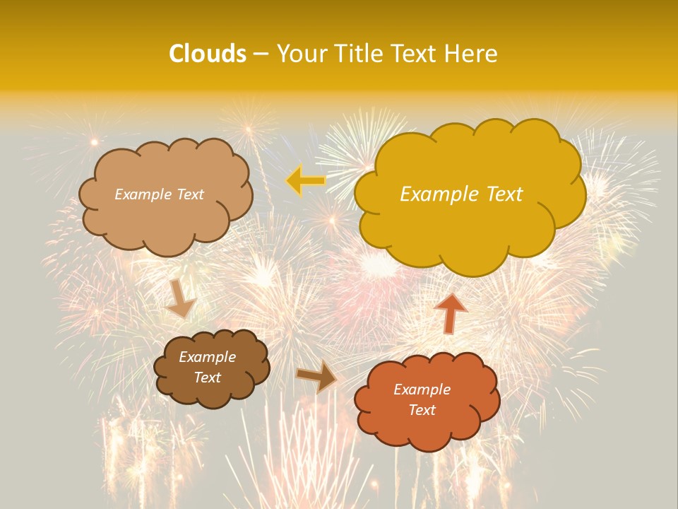 A Fireworks Display With The Words Name Of Presentation Company Name PowerPoint Template