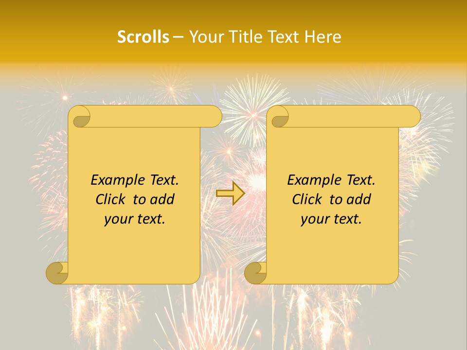 A Fireworks Display With The Words Name Of Presentation Company Name PowerPoint Template