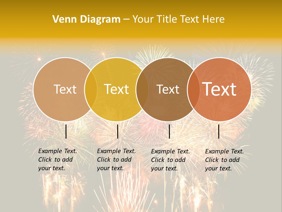 A Fireworks Display With The Words Name Of Presentation Company Name PowerPoint Template