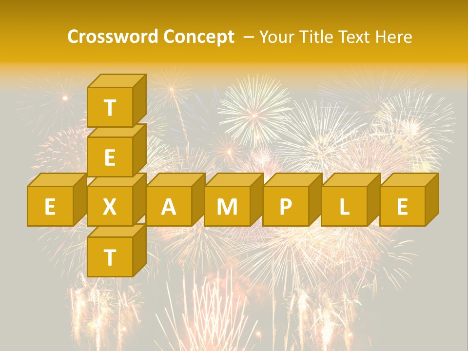 A Fireworks Display With The Words Name Of Presentation Company Name PowerPoint Template