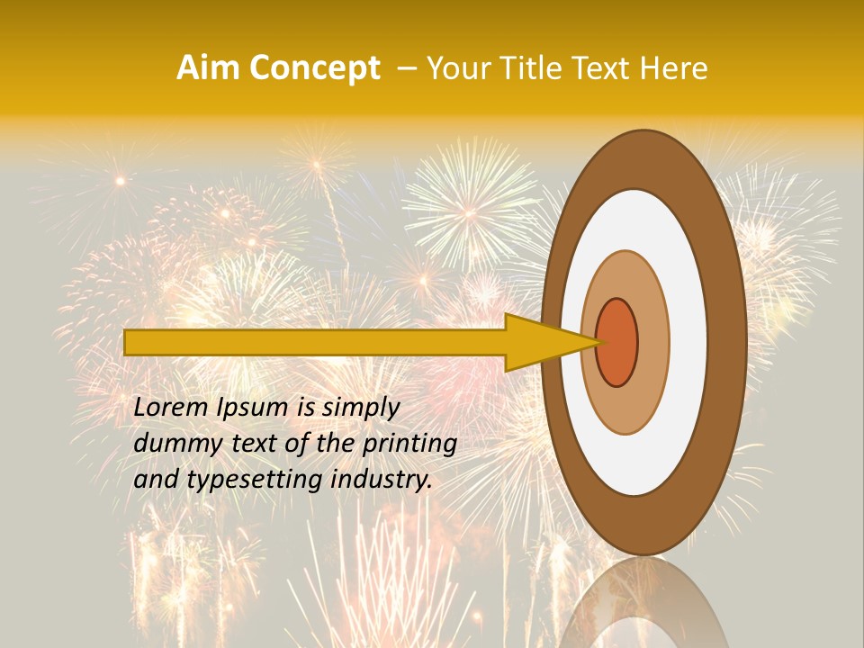 A Fireworks Display With The Words Name Of Presentation Company Name PowerPoint Template