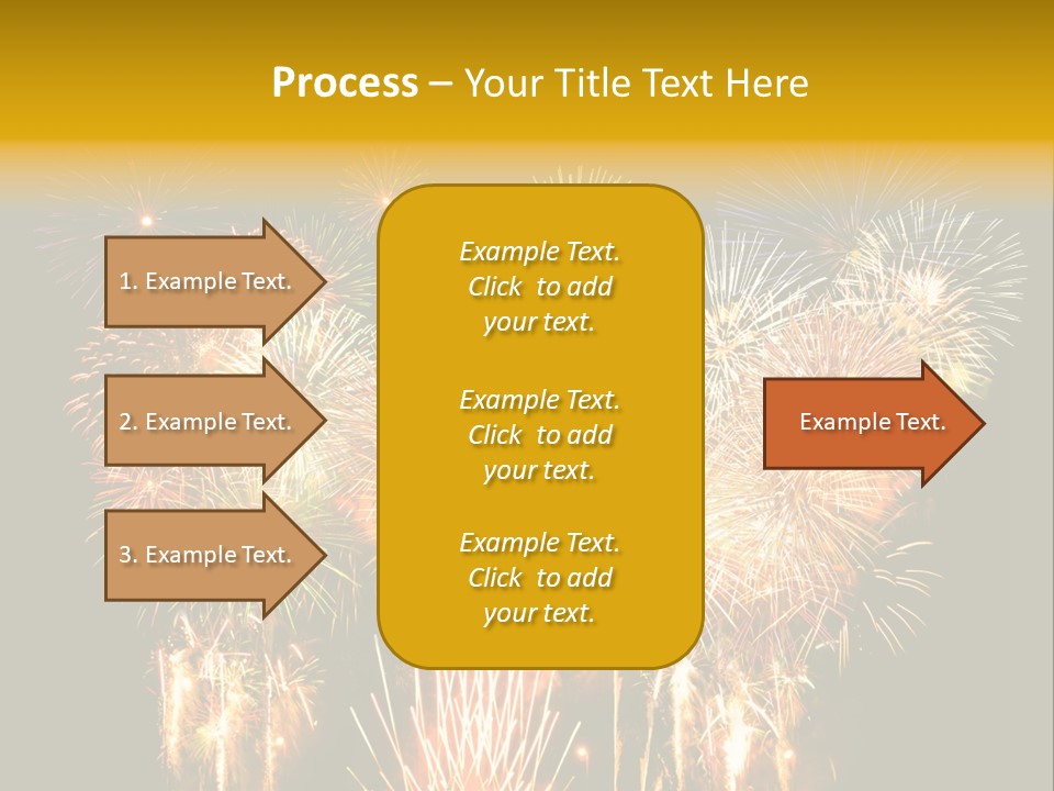 A Fireworks Display With The Words Name Of Presentation Company Name PowerPoint Template