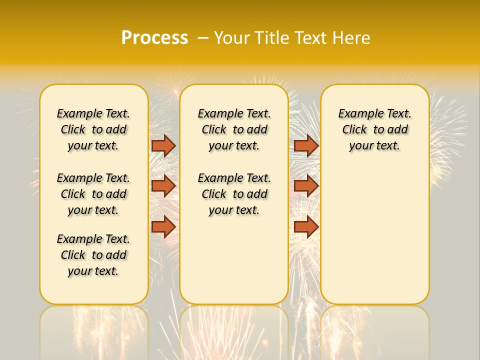 A Fireworks Display With The Words Name Of Presentation Company Name PowerPoint Template
