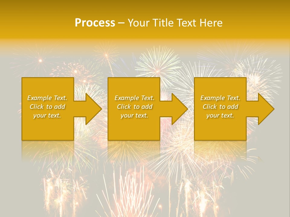 A Fireworks Display With The Words Name Of Presentation Company Name PowerPoint Template