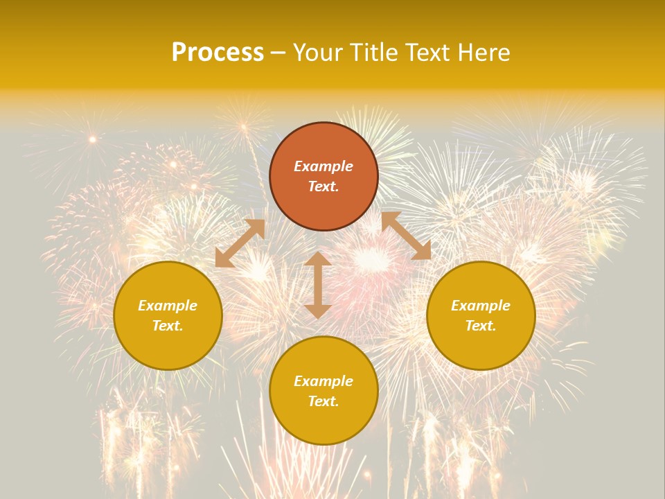 A Fireworks Display With The Words Name Of Presentation Company Name PowerPoint Template