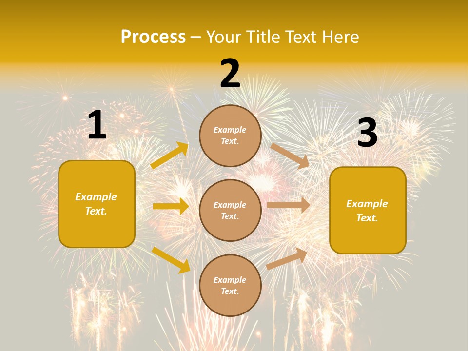 A Fireworks Display With The Words Name Of Presentation Company Name PowerPoint Template