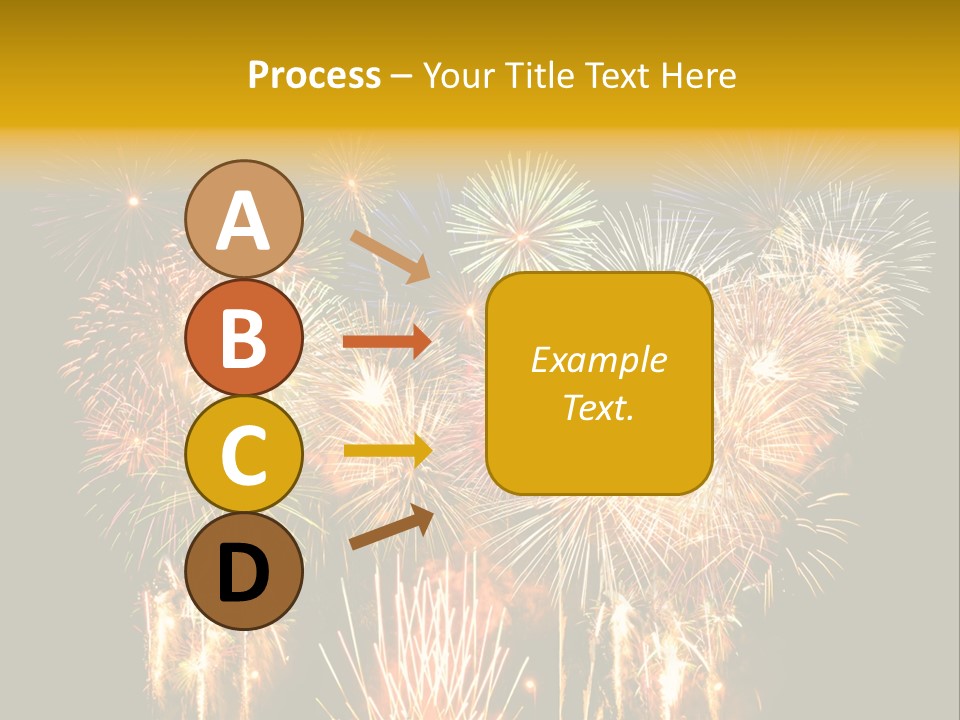 A Fireworks Display With The Words Name Of Presentation Company Name PowerPoint Template