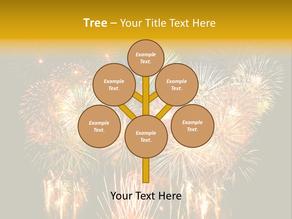 A Fireworks Display With The Words Name Of Presentation Company Name PowerPoint Template