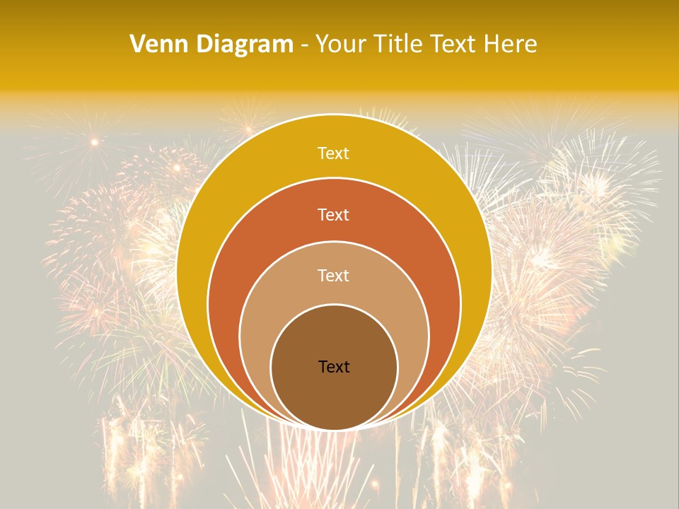 A Fireworks Display With The Words Name Of Presentation Company Name PowerPoint Template