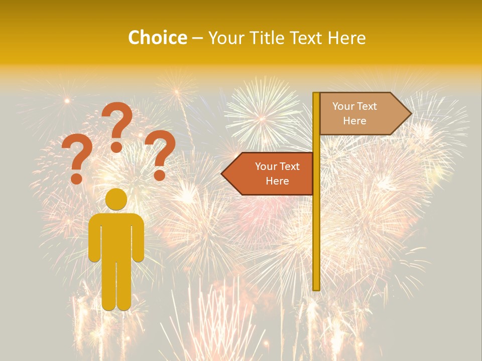 A Fireworks Display With The Words Name Of Presentation Company Name PowerPoint Template