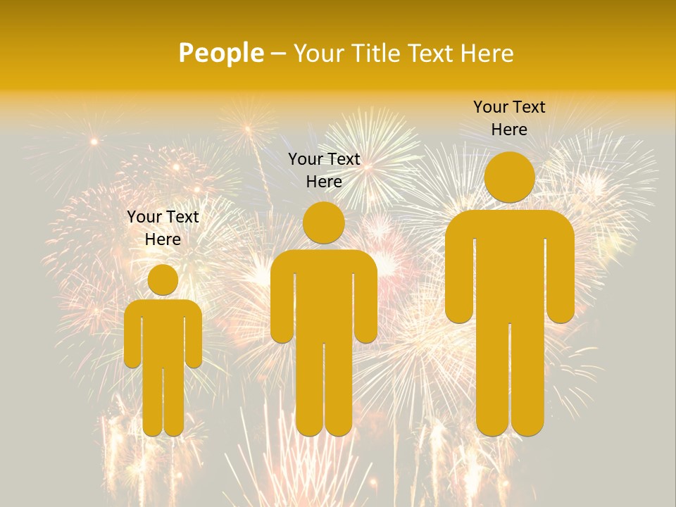 A Fireworks Display With The Words Name Of Presentation Company Name PowerPoint Template