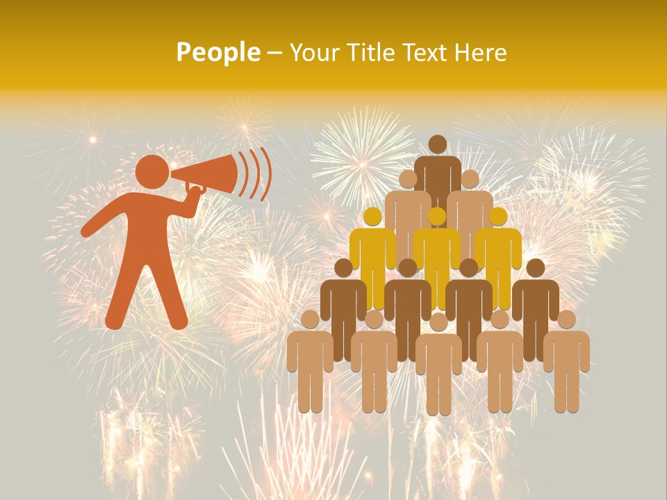 A Fireworks Display With The Words Name Of Presentation Company Name PowerPoint Template
