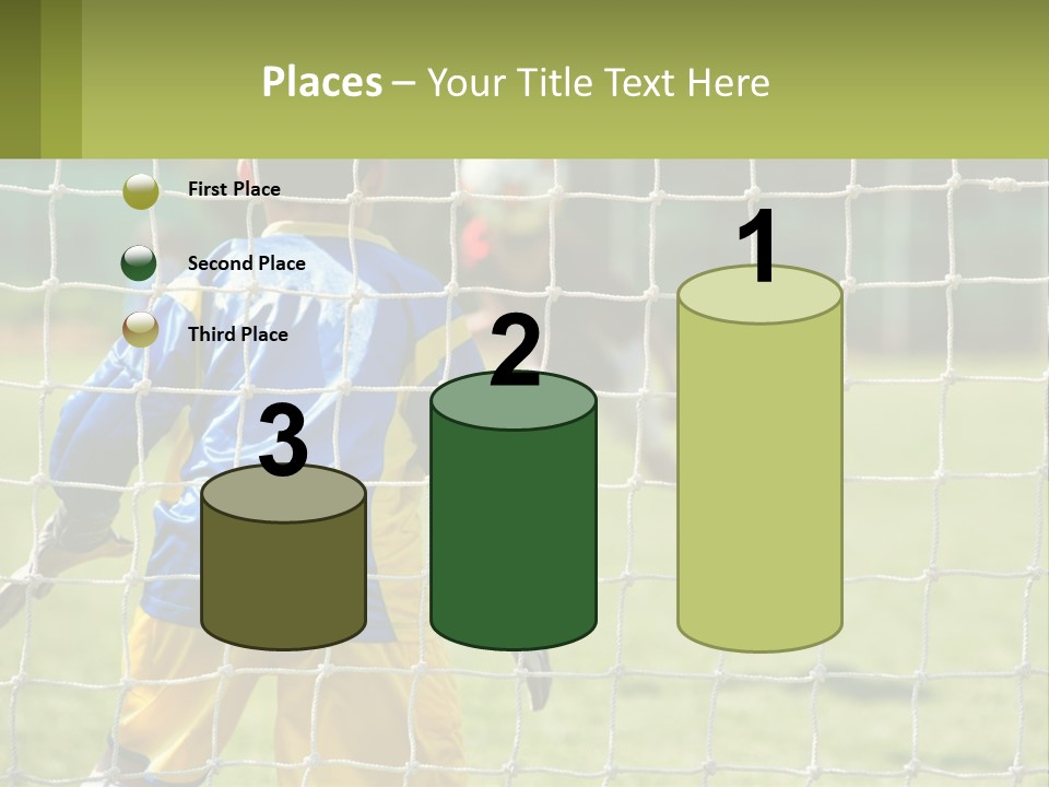 A Young Boy Kicking A Soccer Ball Towards A Goal PowerPoint Template