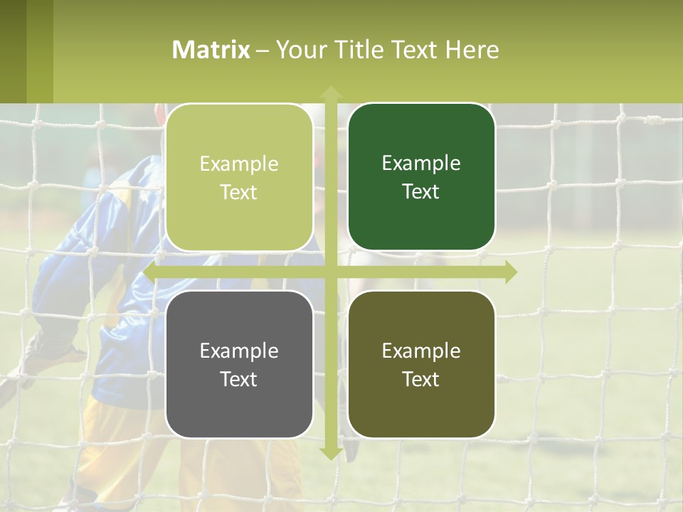 A Young Boy Kicking A Soccer Ball Towards A Goal PowerPoint Template