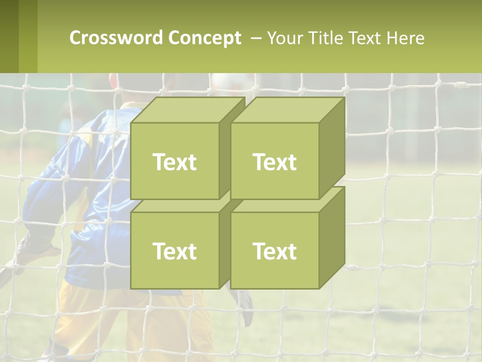 A Young Boy Kicking A Soccer Ball Towards A Goal PowerPoint Template