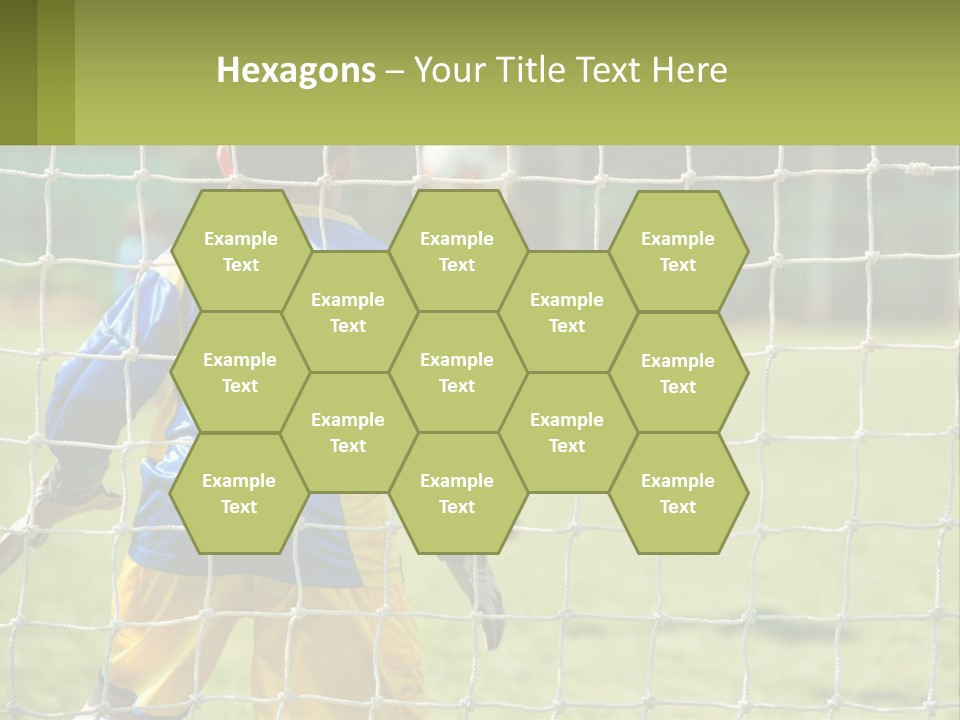 A Young Boy Kicking A Soccer Ball Towards A Goal PowerPoint Template