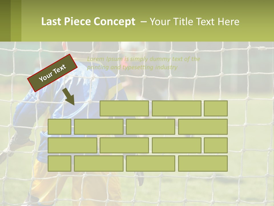 A Young Boy Kicking A Soccer Ball Towards A Goal PowerPoint Template