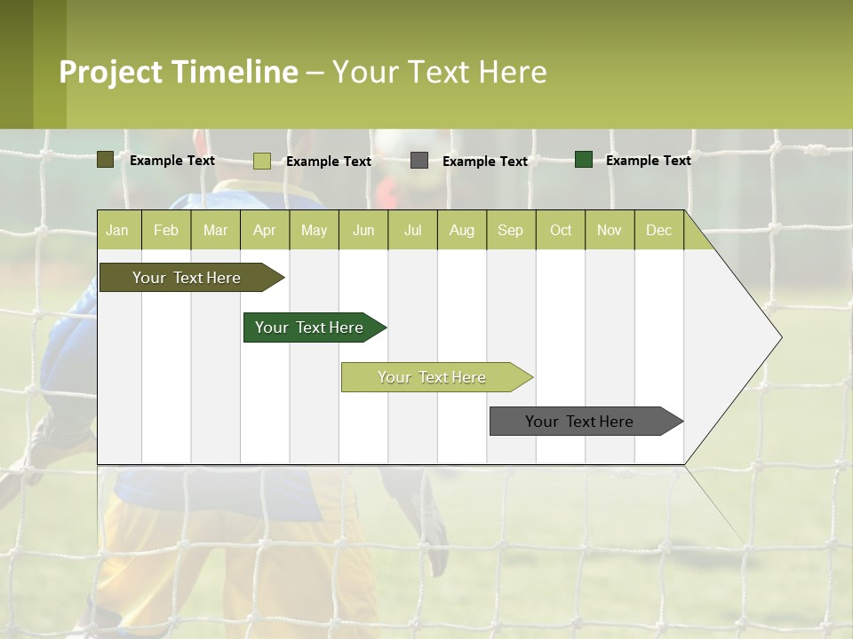 A Young Boy Kicking A Soccer Ball Towards A Goal PowerPoint Template