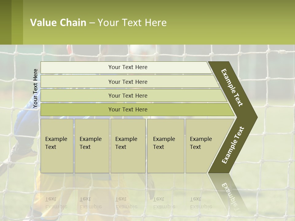 A Young Boy Kicking A Soccer Ball Towards A Goal PowerPoint Template