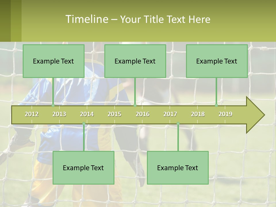 A Young Boy Kicking A Soccer Ball Towards A Goal PowerPoint Template