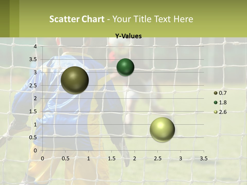 A Young Boy Kicking A Soccer Ball Towards A Goal PowerPoint Template