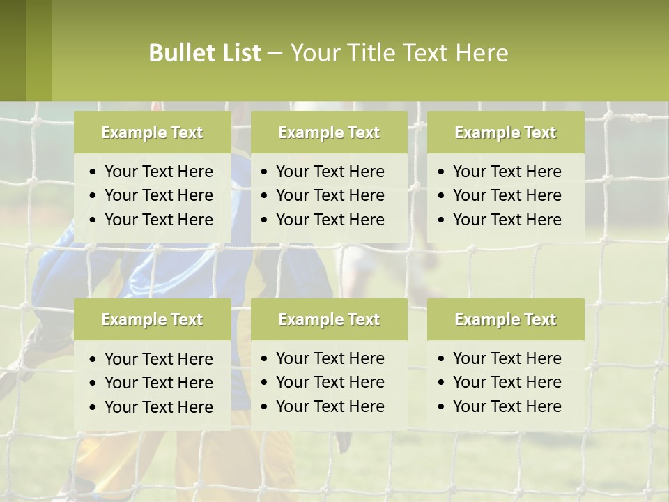 A Young Boy Kicking A Soccer Ball Towards A Goal PowerPoint Template