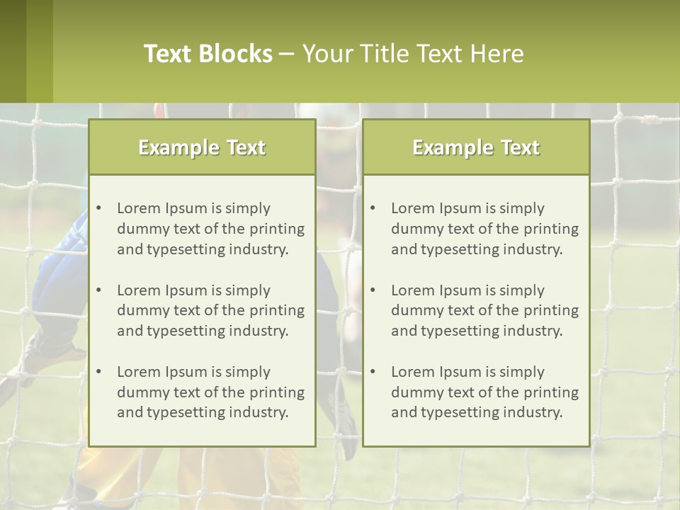 A Young Boy Kicking A Soccer Ball Towards A Goal PowerPoint Template